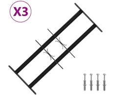 Langų saugos grotelės su 2 skersiniais 3 pcs 43-74 cm