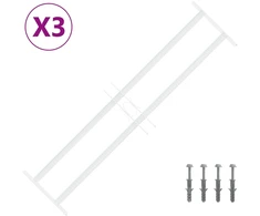 Langų saugos grotelės su 2 skersiniais 3 pcs 63-114 cm