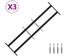 Langų saugos grotelės su 2 skersiniais 3 pcs 63-114 cm