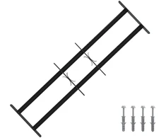 Langų saugos grotelės su 2 skersiniais 3 pcs 63-114 cm