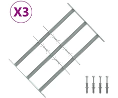 Langų saugos grotelės su 3 skersinėmis 3 pcs 430-740 mm