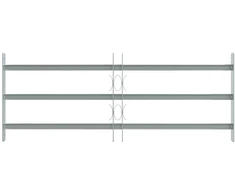 Langų saugos grotelės su 3 skersinėmis 3 vnt. 630-1140 mm