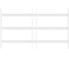 Langų saugos grotelės su 3 skersinėmis 3 pcs 43-74 cm