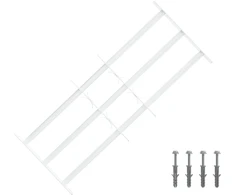 Langų saugos grotelės su 3 skersinėmis 3 pcs 63-114 cm