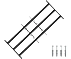 Langų saugos grotelės su 3 skersinėmis 3 pcs 63-114 cm