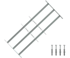Langų saugos grotelės su 3 skersinėmis 3 pcs 630-1140 mm