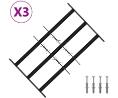 Langų saugos grotelės su 3 skersinėmis 3 pcs 43-74 cm