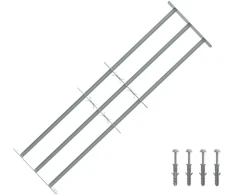 Langų saugos grotelės su 3 skersinėmis 3 pcs 930-1740 mm
