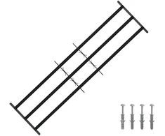 Langų saugos grotelės su 3 skersinėmis 3 pcs 93-174 cm