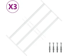 Langų saugos grotelės su 3 skersinėmis 3 pcs 43-74 cm