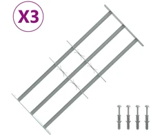 Langų saugos grotelės su 3 skersinėmis 3 pcs 630-1140 mm