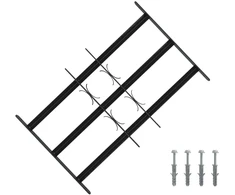 Langų saugos grotelės su 3 skersinėmis 3 pcs 43-74 cm