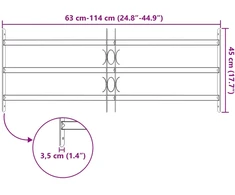 Langų saugos grotelės su 3 skersinėmis 63-114 cm
