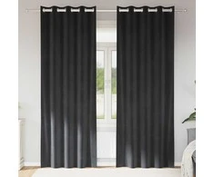 Užtemdymo užuolaidos 2 pcs Tamsiai pilka 140 x 245 cm Aksomas