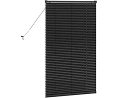 Venecijos žaliuzės Juoda 130 x 80 cm 25 mm Aliuminis