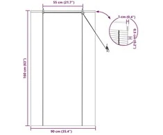 Roletas Geltona 90 x 160 cm Bambukas
