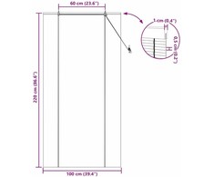 Roletas Ruda 100 x 220 cm Bambukas