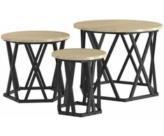 Nesting šoninis stalas 3 pcs Sonoma ąžuolas