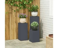 Augalų stovas 3 pcs Antracitas Plienas