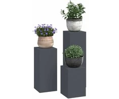 Augalų stovas 3 pcs Antracitas Plienas