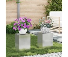 Augalų stovas 2 pcs Sidabro 24 x 24 x 35 cm