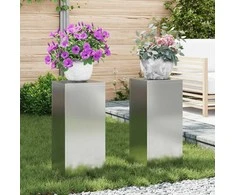 Augalų stovas 2 pcs Sidabro 24 x 24 x 55 cm