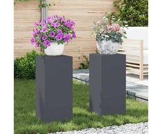Augalų stovas 2 pcs Antracitas 24 x 24 x 55 cm Plienas