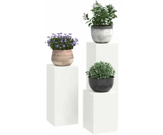 Augalų stovas 3 pcs Balta Plienas