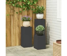 Augalų stovas 3 pcs Juoda Plienas