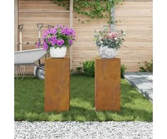Augalų stovas 2 pcs Rūdijanti 24 x 24 x 55 cm