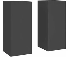 Augalų stovas 2 pcs Juoda 24 x 24 x 55 cm Plienas