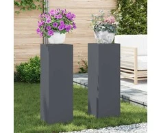 Augalų stovas 2 pcs Antracitas 24 x 24 x 75 cm Plienas