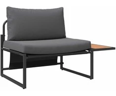 Lauko baldų komplektas Sodo Sofų Rinkinys 2 pcs Antracitas Plienas