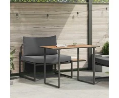 Lauko baldų komplektas Lauko plieniniai sėdimieji 2 pcs Antracitas Plienas