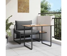 Lauko baldų komplektas Lauko plieniniai sėdimieji 2 pcs Antracitas Plienas
