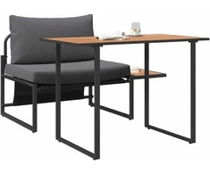 Lauko baldų komplektas Lauko plieniniai sėdimieji 2 pcs Antracitas Plienas