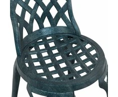 Lauko baldų komplektas Sodo Bistro Rinkinys 3 pcs Žalia Aliuminis