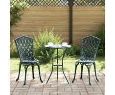 Lauko baldų komplektas Sodo Bistro Rinkinys 3 pcs Žalia Aliuminis