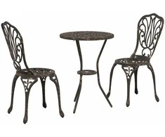Lauko baldų komplektas Sodo Bistro Rinkinys 3 pcs Bronzinė Aliuminis