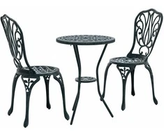 Lauko baldų komplektas Sodo Bistro Rinkinys 3 pcs Žalia Aliuminis
