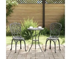 Lauko baldų komplektas Sodo Bistro Rinkinys 3 pcs Juoda Aliuminis
