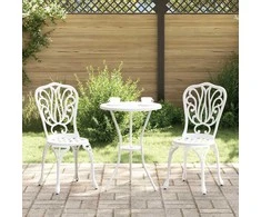 Lauko baldų komplektas Sodo Bistro Rinkinys 3 pcs Balta Aliuminis