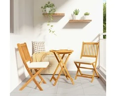 Lauko baldų komplektas Sodo Bistro Rinkinys 3 pcs Ruda Kietos akacijos mediena