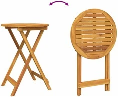 Lauko baldų komplektas Sodo Bistro Rinkinys 3 pcs Ruda Kietos akacijos mediena
