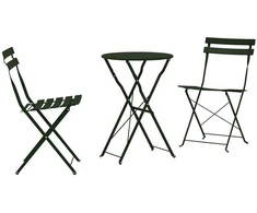 Lauko baldų komplektas Sulankstomas bistro rinkinys 3 pcs Miškas Plienas
