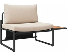 Lauko baldų komplektas Sodo valgomojo komplektas 3 pcs Taupe Plienas