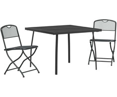 Lauko baldų komplektas 3 pcs Antracito Geležis ir plienas