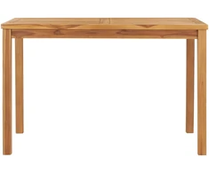 5 dalių sodo valgomojo baldų komplektas, 120x70 cm, tikmedžio masyvas