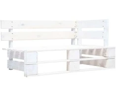Lauko baldų komplektas Dvivietė sofa iš palečių su pagalvėlėmis, impregnuota pušis