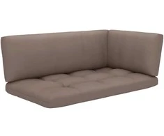 Lauko baldų komplektas Dvivietė sofa iš palečių su pagalvėlėmis, impregnuota pušis